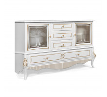 Комод в гостиную Стелла (белый золото)