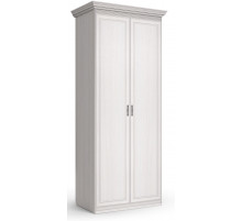 Шкаф 2-х дверный Неаполь Ясень анкор светлый (патина "серебро")