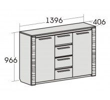 Широкий комод 1400 Элана 