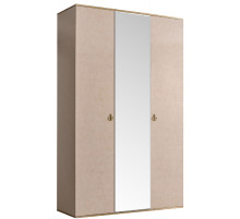 Трехстворчатый шкаф для одежды с зеркалом Rimini РМШ1/3(латте)